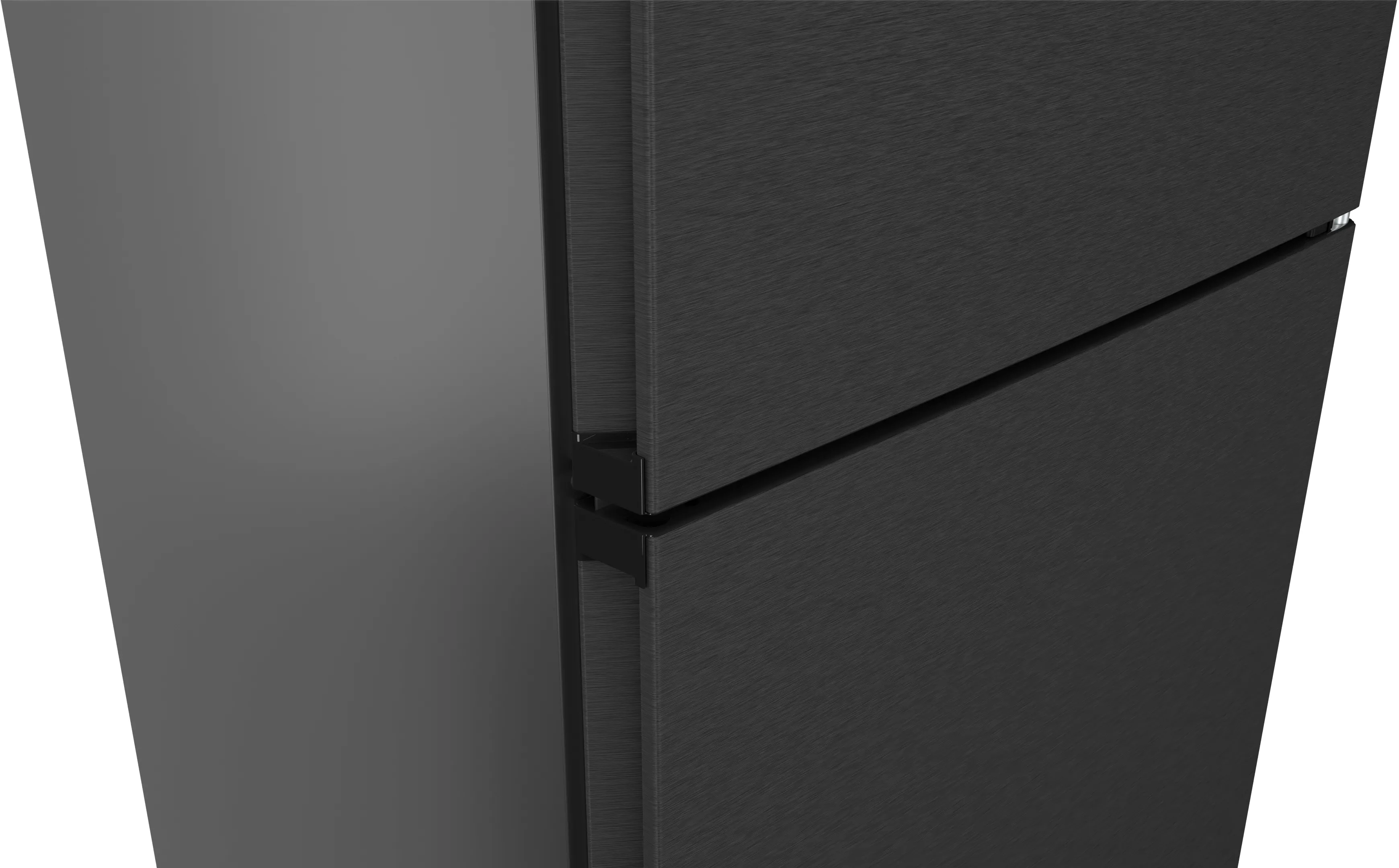 SIEMENS KG49NXXCF iQ300 Free-standing fridge-freezer with freezer at bottom 203 x 70 cm Brushed black steel antiFingerprint, Total noFrost