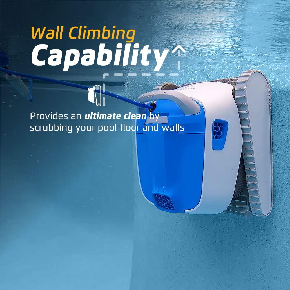 Dolphin Proteus DX3 Automaitc Robotic Pool Vacuum Cleaner, Wall Climbing, Active Scrubber Brush, Ideal for In-ground Pools up to 33 FT in Length