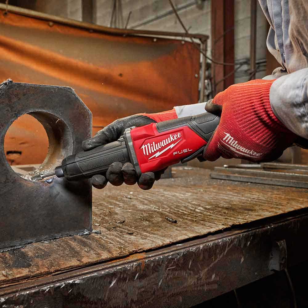 MILWAUKEE 18V FUEL™1/4" Braking Die Grinder w/ Deadman Paddle Switch Skin M18FDGROVPDB0