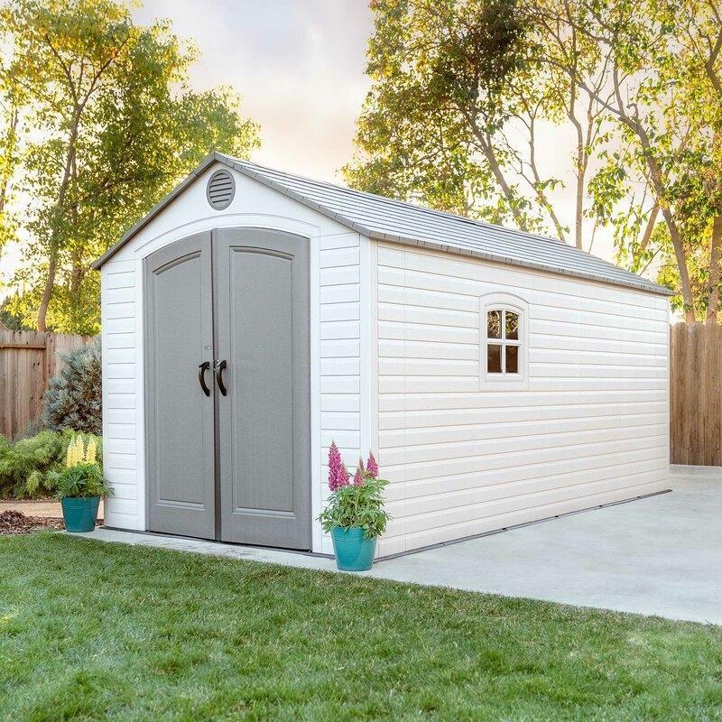 Lifetime 8 ft. W x 15 ft. D Plastic Storage Shed