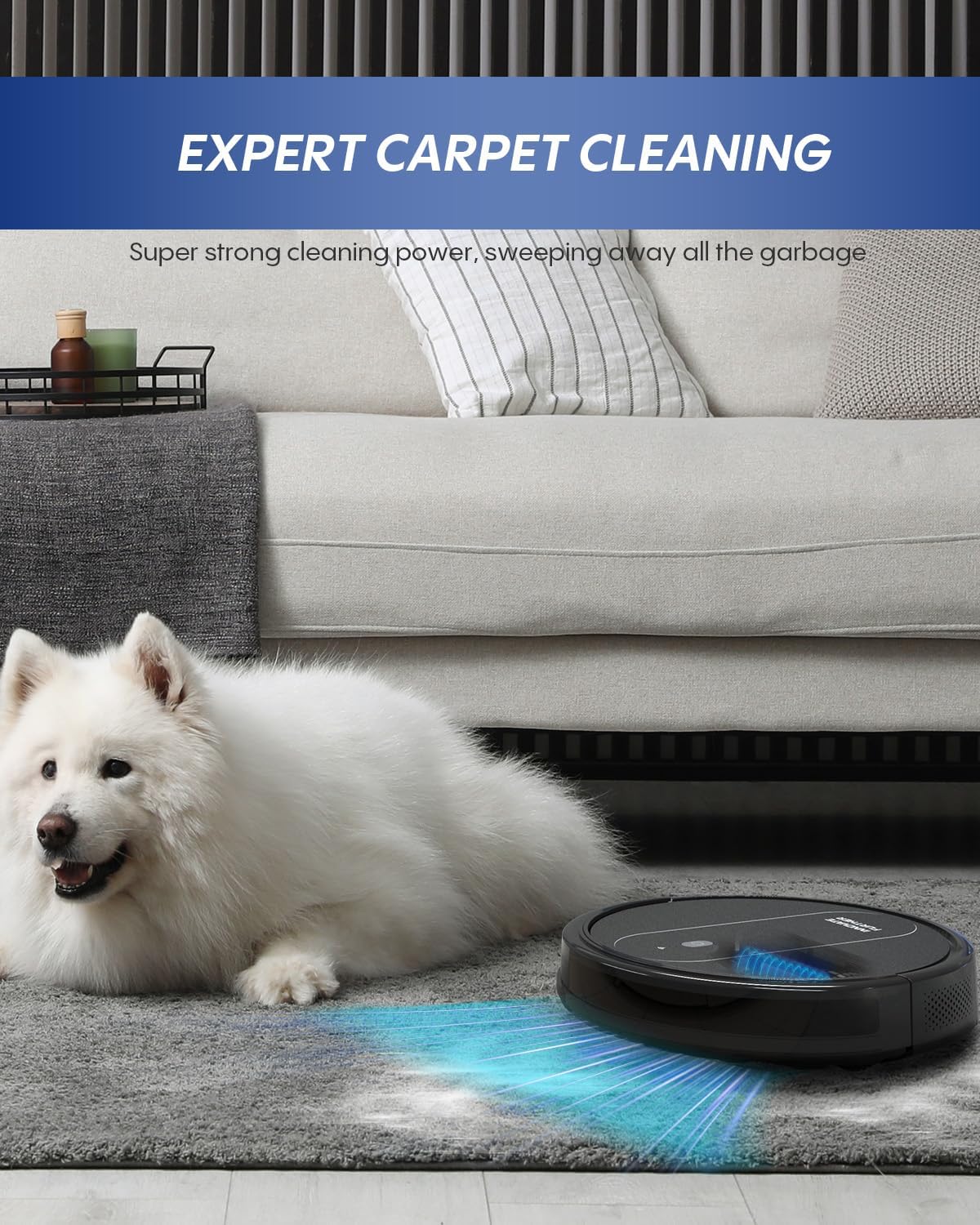 Robot Vacuum and Mop: 2-in-1 Vacuum Robot 4000Pa Strong Suction & Alexa/APP Control & Central Brush & Self-Charging, Schedule Robot Vacuum Cleaner for Pet Hair, Hard Floor, Carpet
