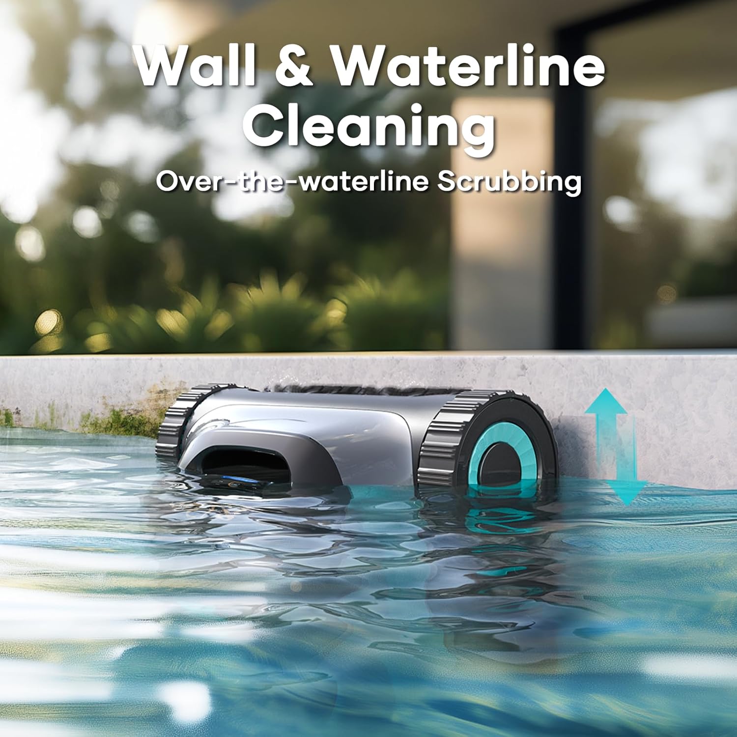 Aiper Scuba S1 Robotic Pool Cleaner, 150 Min Battery Life, WavePath 2.0 Smart Navigation, Over-The-Waterline Scrubbing, for Inground and Above Ground Pools up to 1600 sq.ft