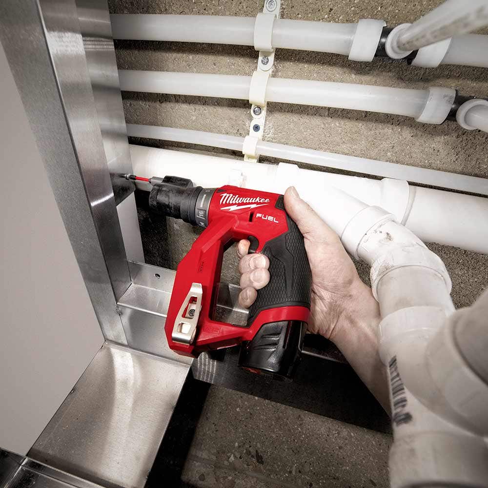MILWAUKEE 12V 2 x 2.0Ah 9.5MM Installation Drill/Driver Kit M12FDDXKIT202B