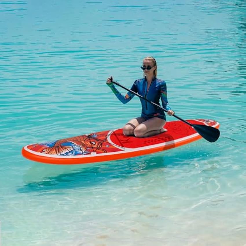 FunWater Inflatable Paddleboard Stand Up Paddle Board with Ultra-Light SUP Premium Accessories Non-Slip Comfort Deck for Youth&Adults