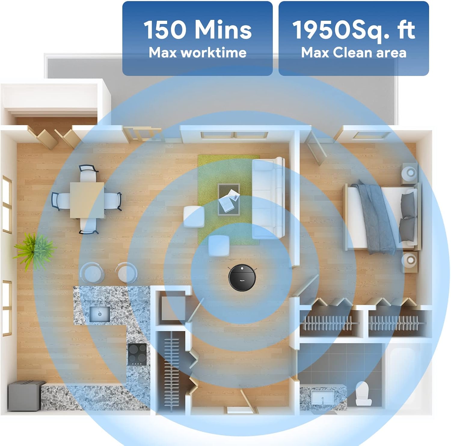 Robot Vacuum and Mop: 2-In-1 Robotic Vacuum Gyroscope Navigation Z-Zag Cleaning & Alexa/APP Control& Tangle-Free& Schedule Cleaning, Self-Charging Robot Vacuum Cleaner for Hard Floor,Carpet, Pet Hair