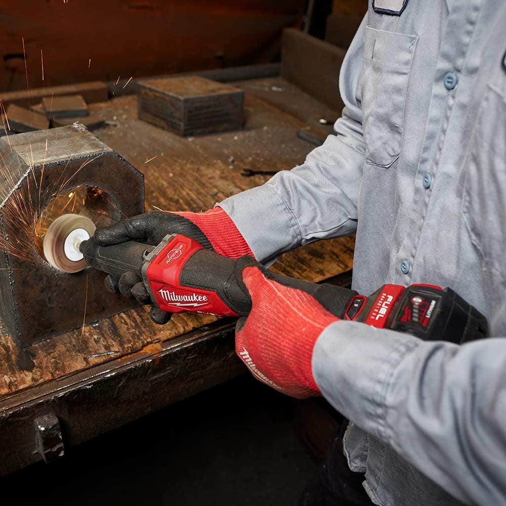 MILWAUKEE 18V FUEL™1/4" Braking Die Grinder w/ Deadman Paddle Switch Skin M18FDGROVPDB0