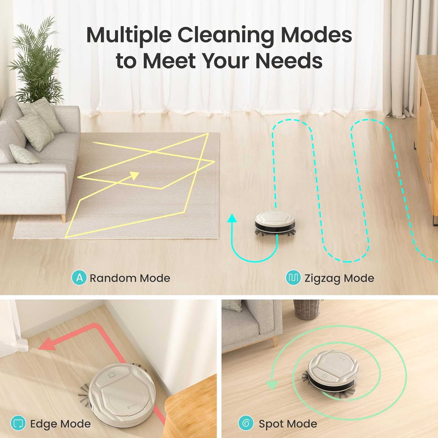 Lefant M3 Robot Vacuum, Robot Vacuum and Mop, 12000Pa Suction, Anti-Tangle Brushes, Dual Spinning Mop, Auto Mop Washing, Drying, Self-Emptying, Self-Refilling, for Pet Hair Dust, App Voice Control