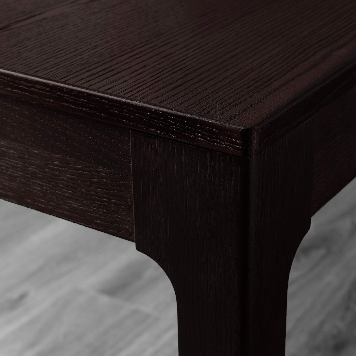 IKEA EKEDALEN/LILLÅNÄS Table and 4 Chairs, 120/180 cm, Dark Brown/Chrome, Bomstad Black