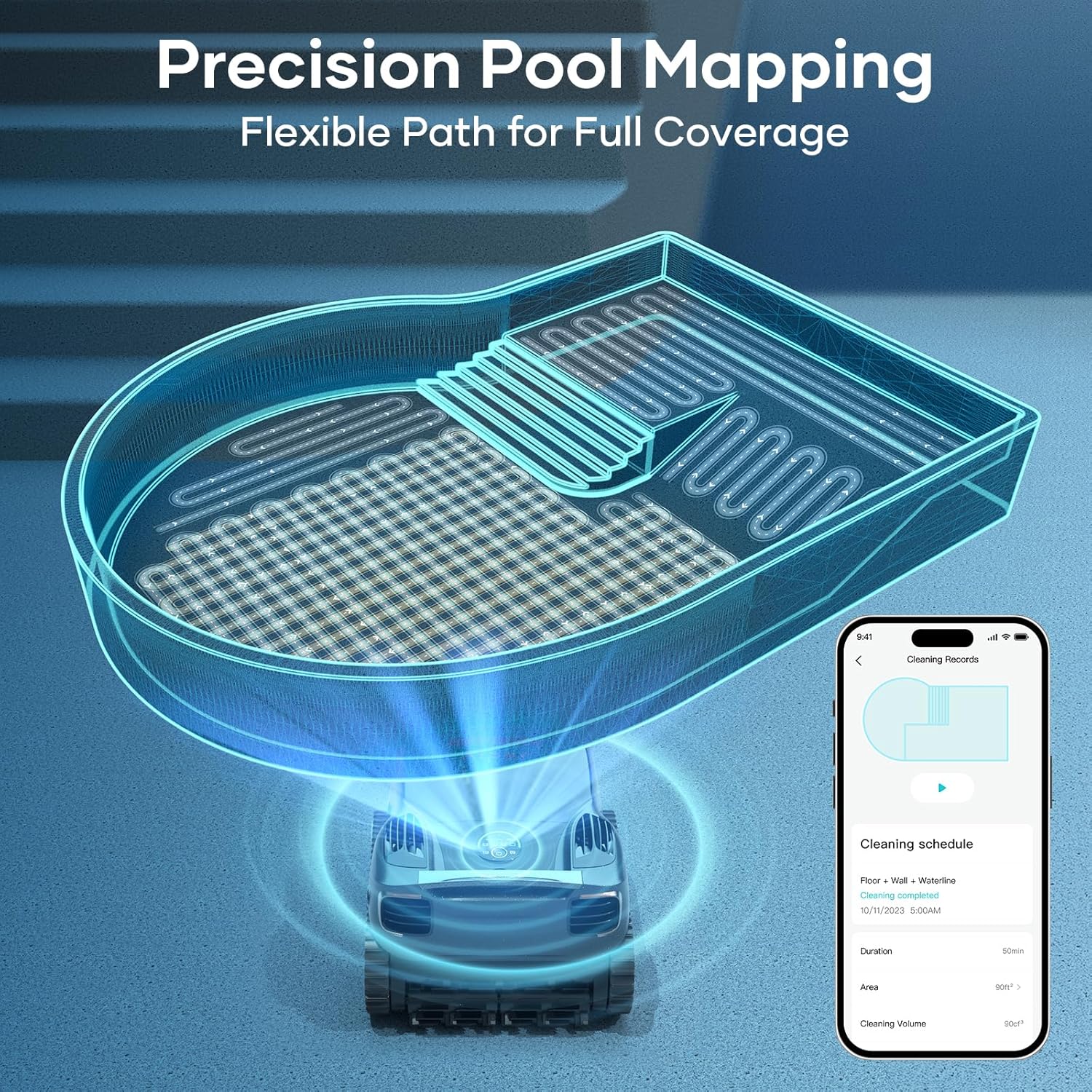 Aiper Scuba X1 Pro Max Pool Cleaning Robot, Pool Mapping, Adaptive Path, 8500 GPH Power, Double Filtration, Smart Surface Parking, Pool Vacuum for All Inground Pools