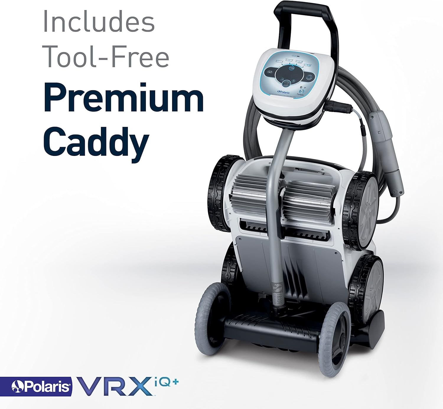 Polaris VRX iQ+ Smart Robotic Pool Cleaner with iAquaLink Control, Extra Long 70' Cable w/Tangle reducing Swivel, Large Debris Canister and 7 Cleaning Modes