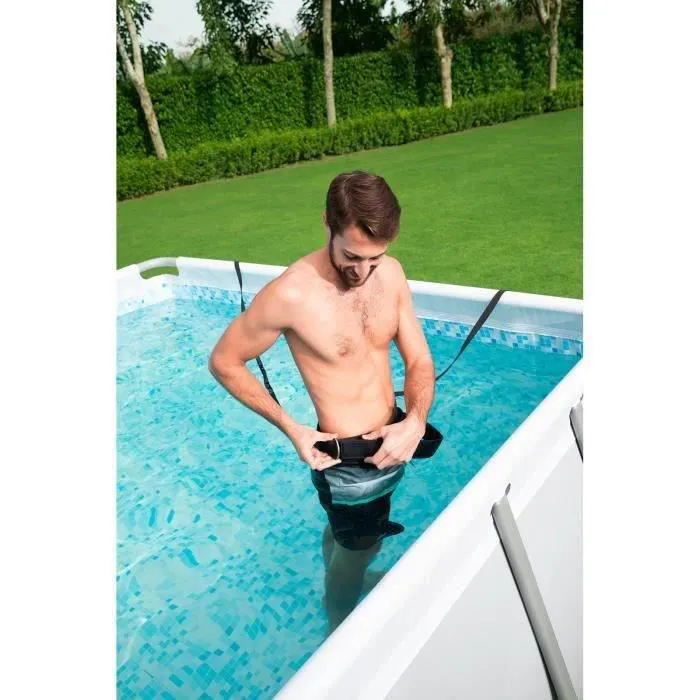 Kit Piscine hors sol tubulaire BESTWAY Steel Pro Max - 404 x 201 x 100 cm + Bandes de Natation