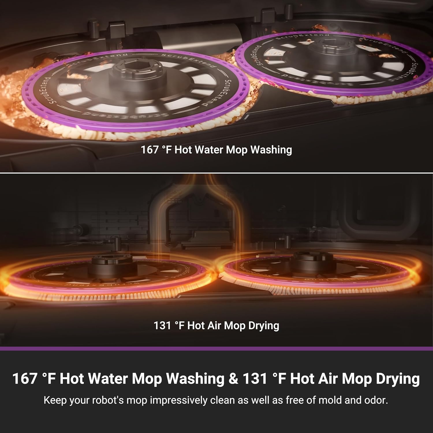 Eureka E20 Plus Robot Vacuum and Mop Combo, Robot Vacuum Cleaner with Bagless Self Emptying Station, 45-Day Capacity 8000Pa Suction and Anti Hair-Tangling Brush App Control LiDAR Navigation