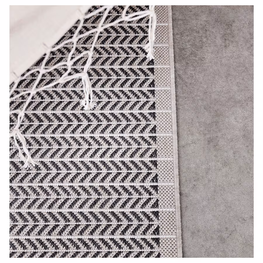 IKEA  LOBBÄK  Rug flatwoven, in/outdoor, beige, 2 ' 7