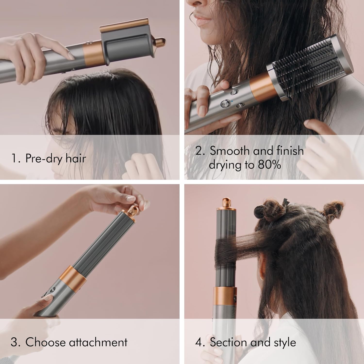 Dyson Airwrap Multi Styler Complete Long HS05 (Ceramic Pink/Rose Gold) - Hair Styler - Limited Edition