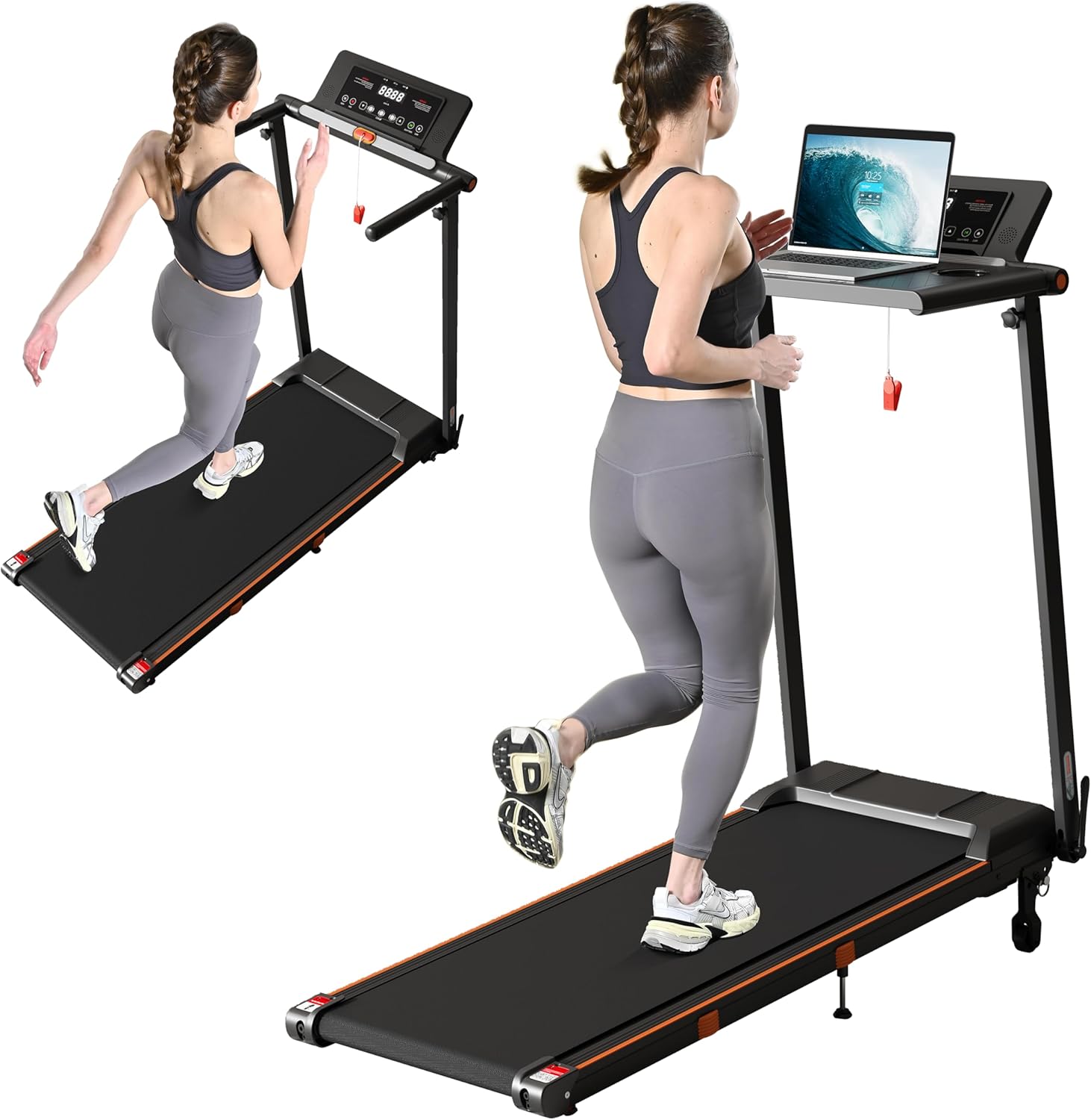 Treadmill with Incline 3 in 1 Under Desk Treadmill