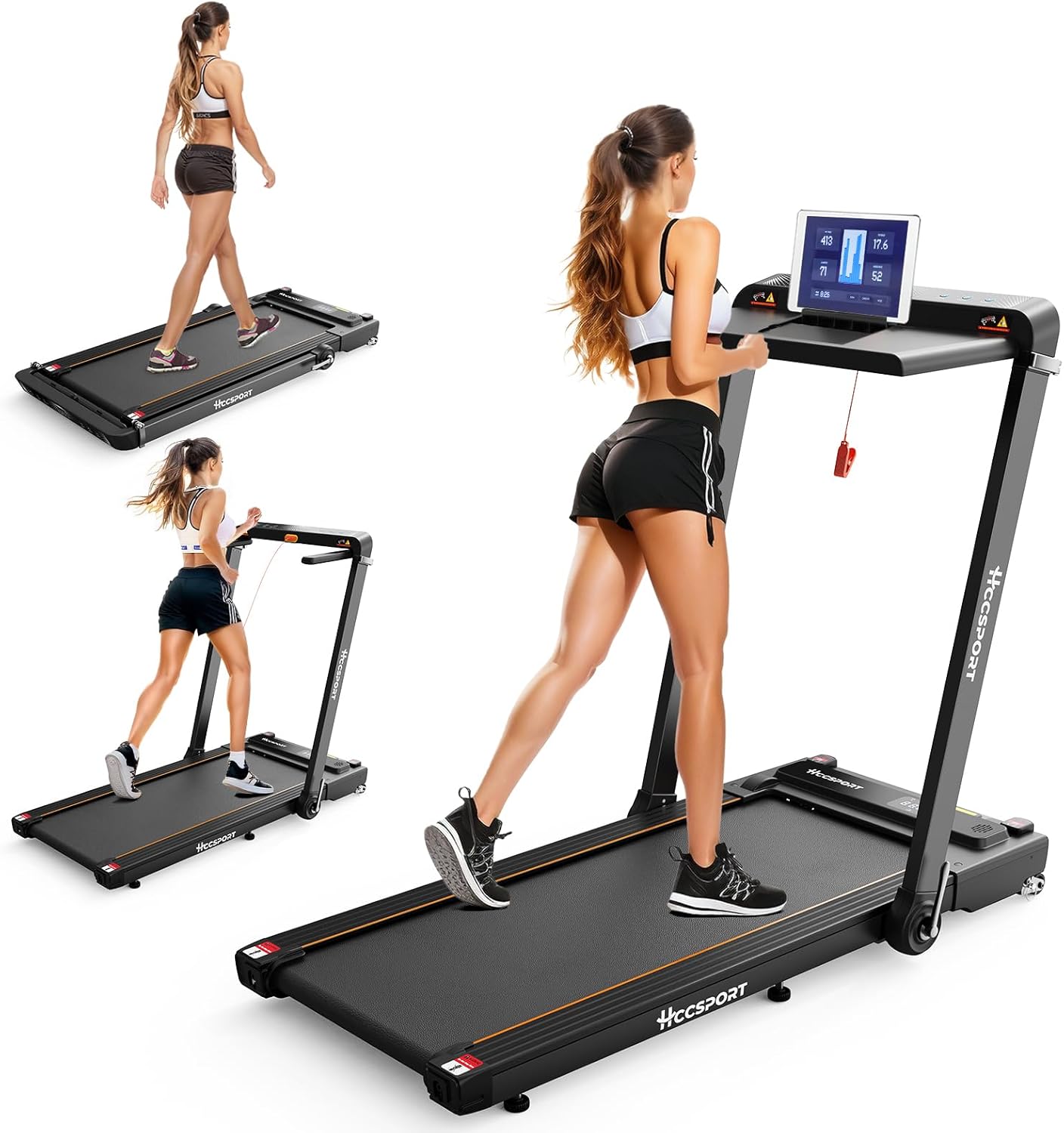 Treadmill with Incline 3 in 1 Under Desk Treadmill