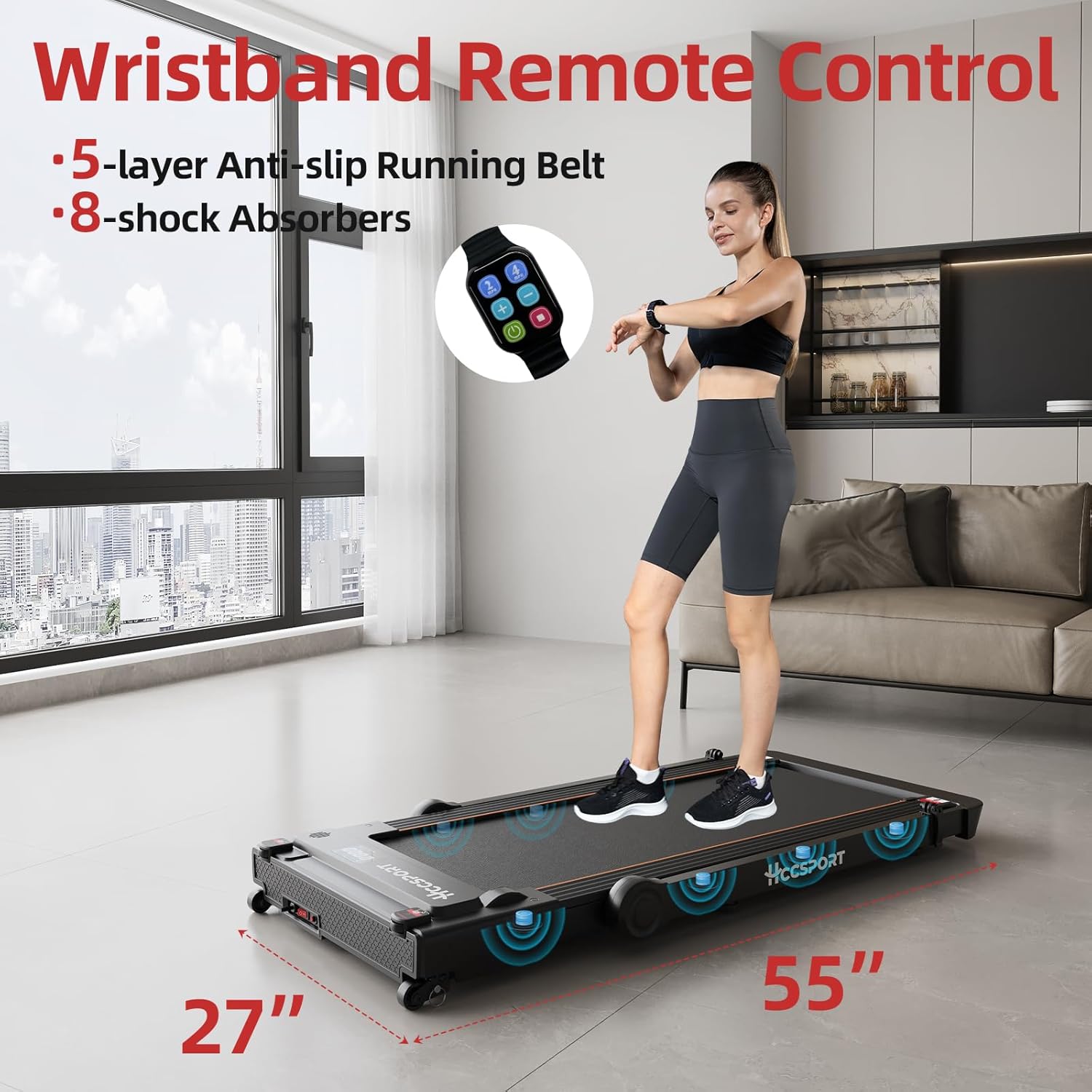 Treadmill with Incline 3 in 1 Under Desk Treadmill