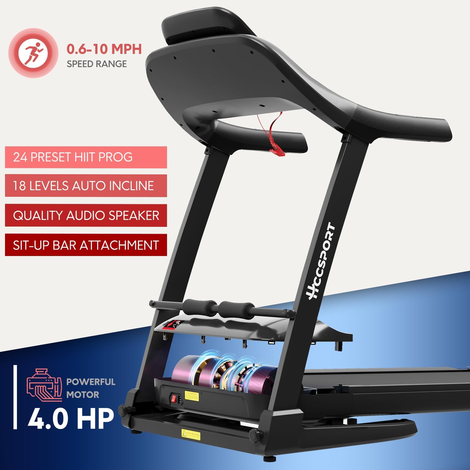 Treadmill with Incline 3 in 1 Under Desk Treadmill
