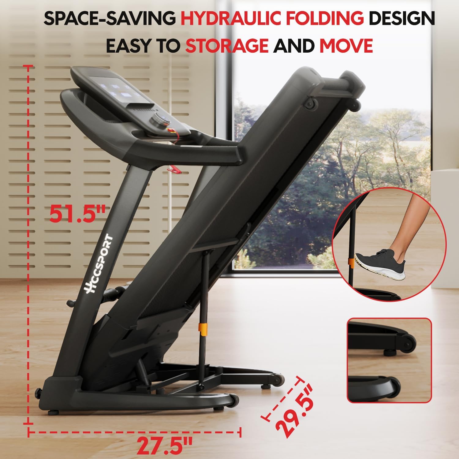 Treadmill with Incline 3 in 1 Under Desk Treadmill