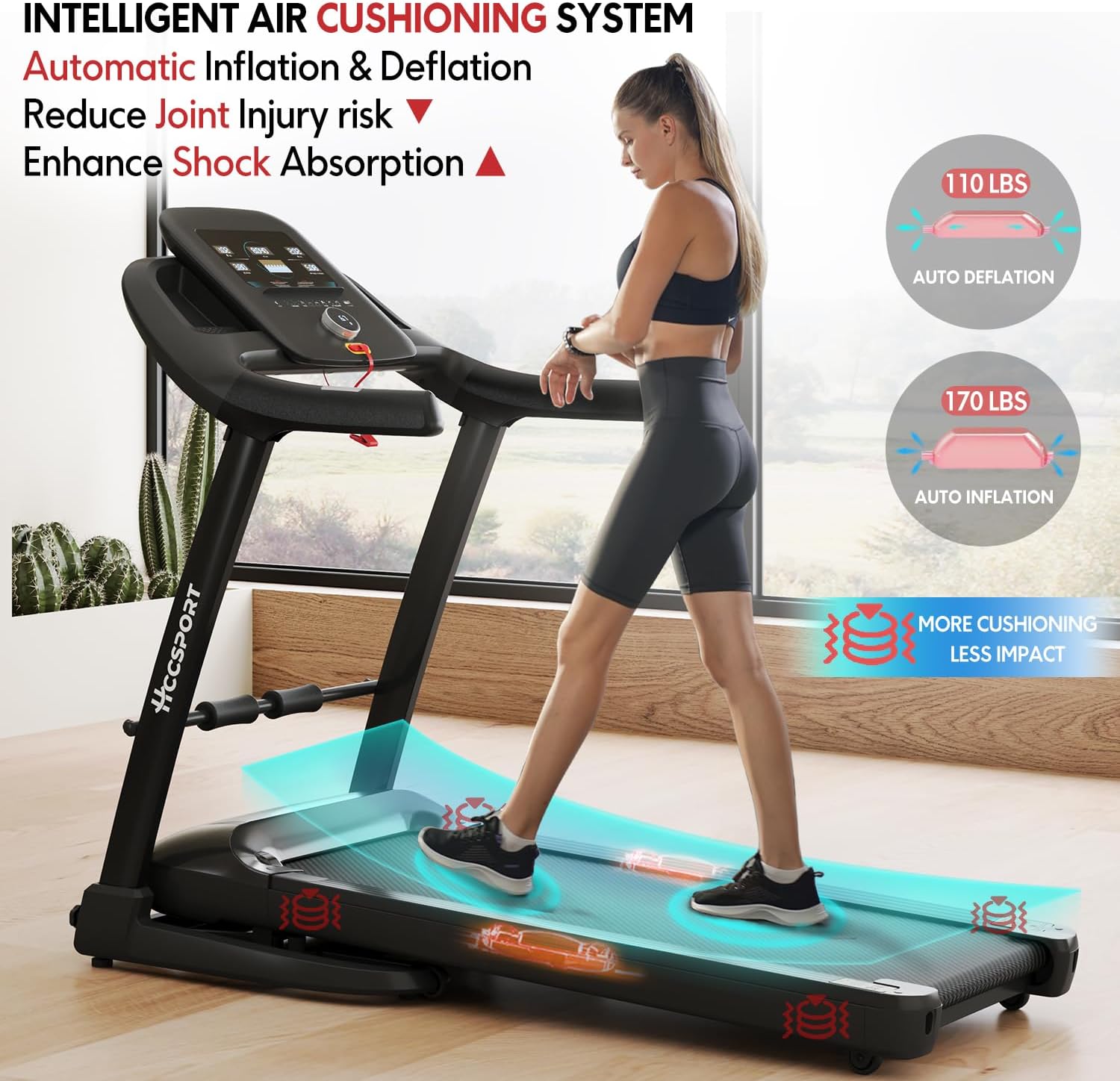Treadmill with Incline 3 in 1 Under Desk Treadmill
