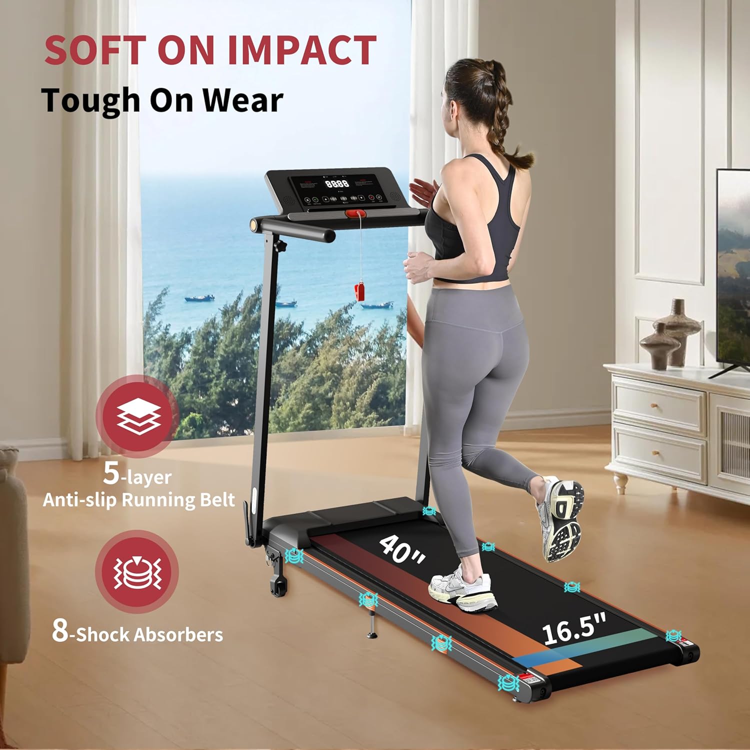 Treadmill with Incline 3 in 1 Under Desk Treadmill