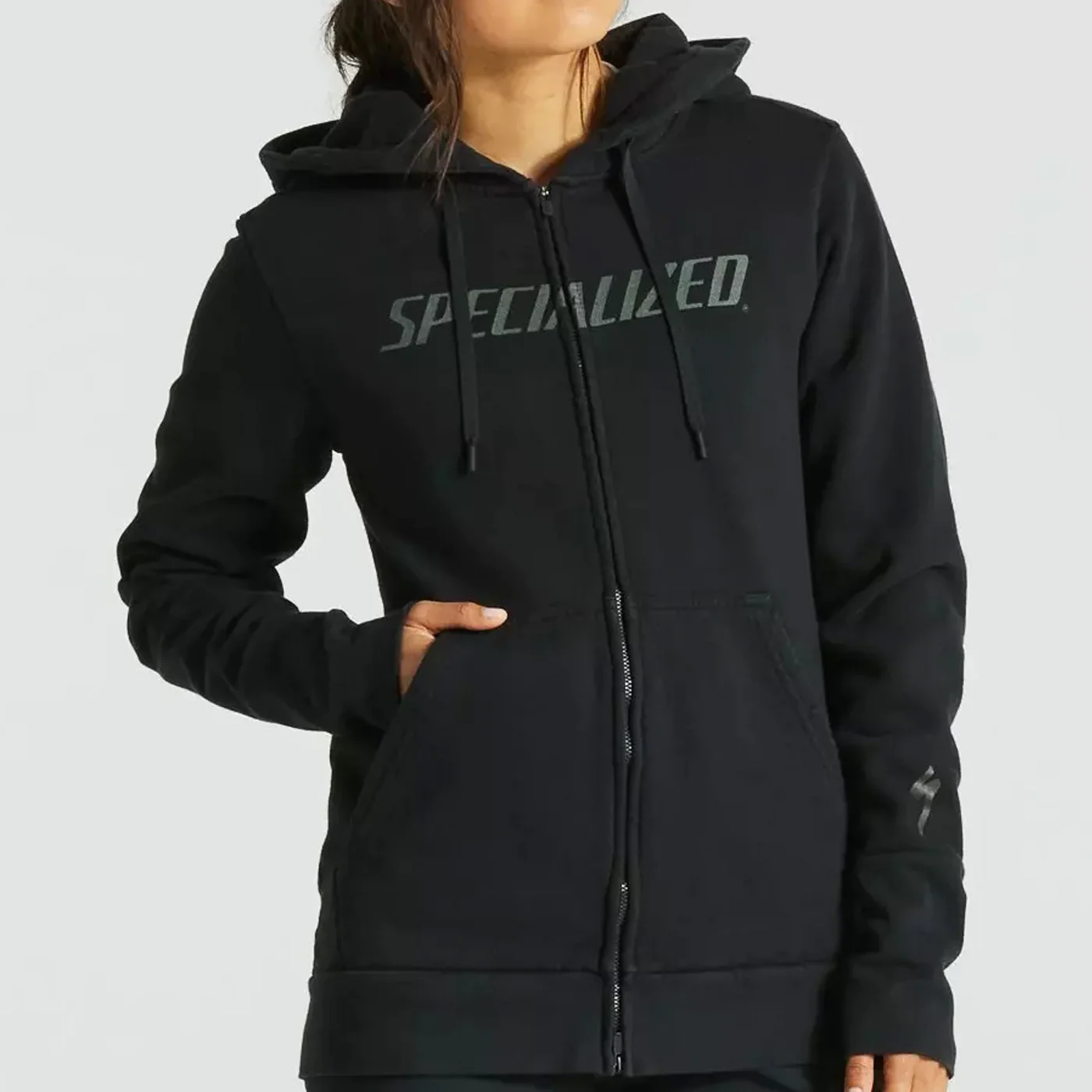 Specialized Legacy Wordmark Zip-Up frau Hoodie - Black