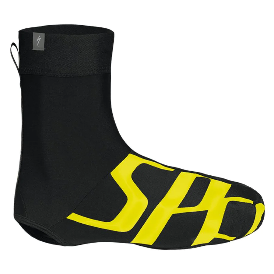 Specialized Wordmark shoecover - Black Yellow Fluo