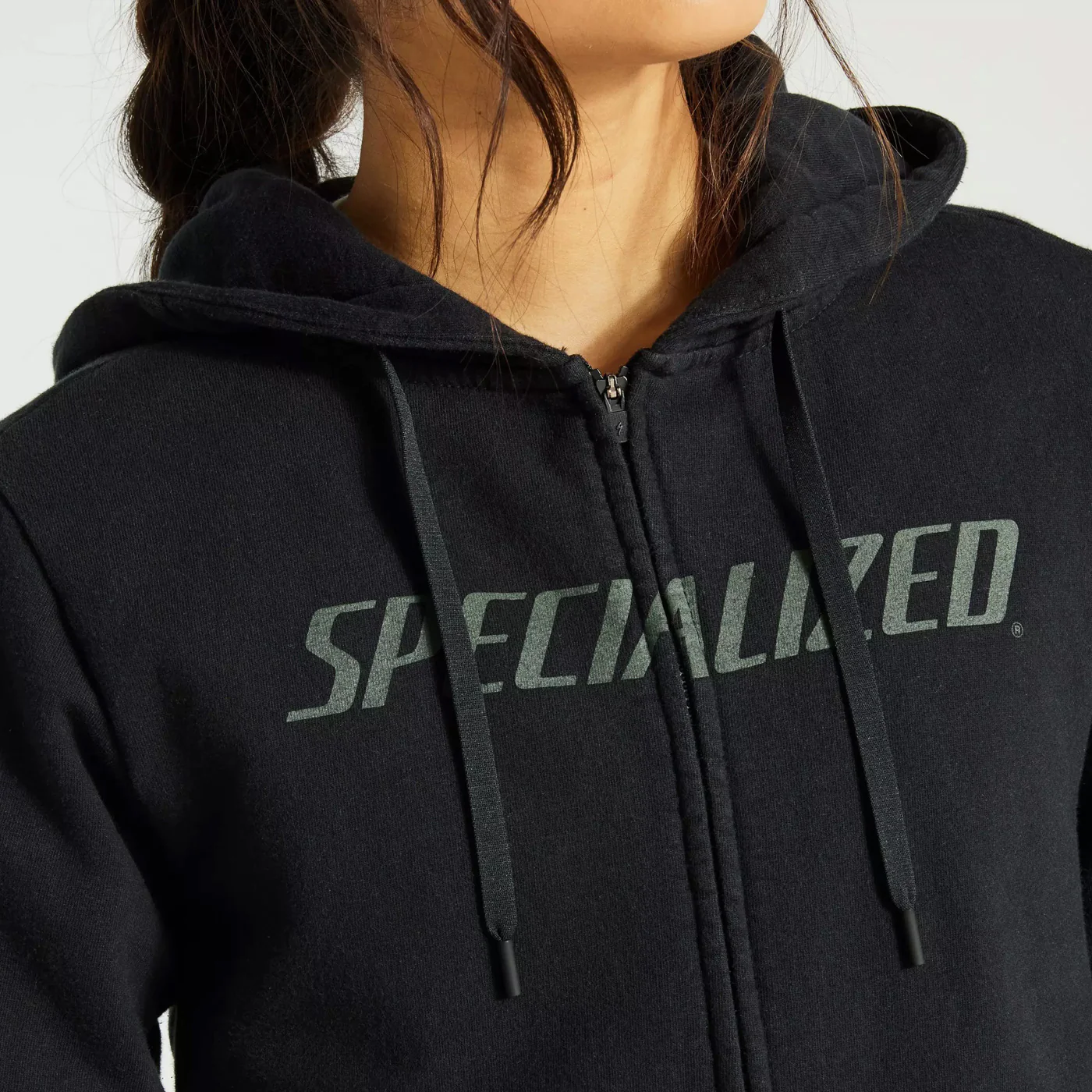 Specialized Legacy Wordmark Zip-Up frau Hoodie - Black