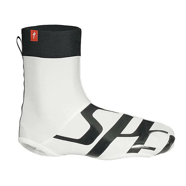 Specialized Elastic Logo shoecover - White Black