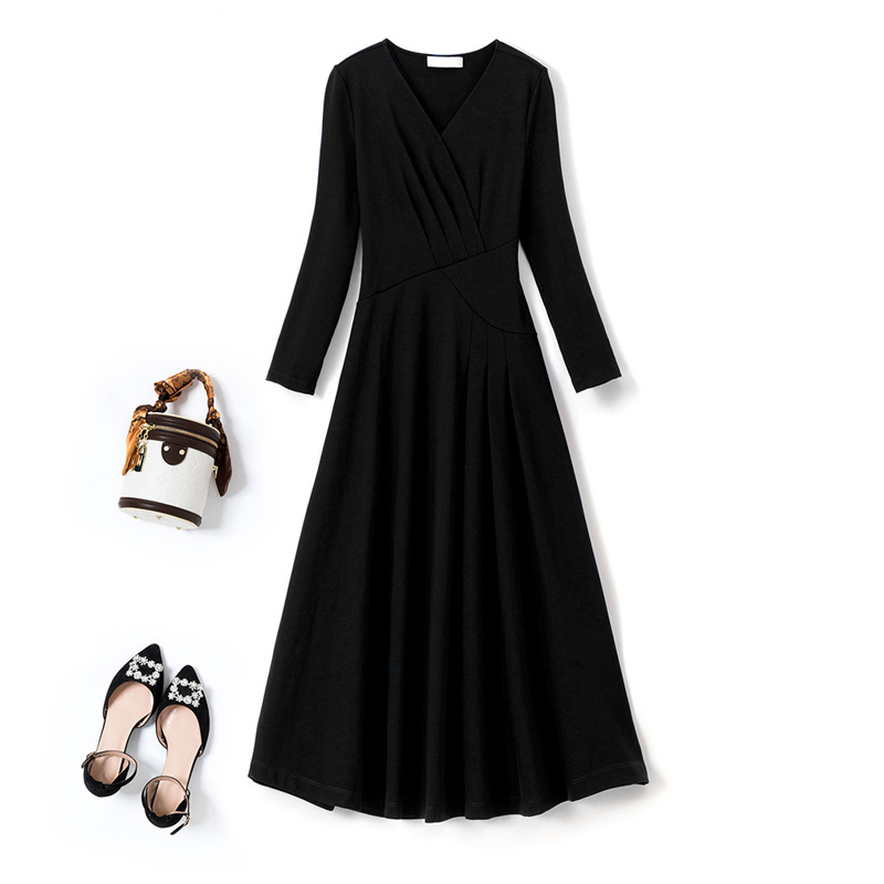 Plus size v-neck waist slim fit midi skirt