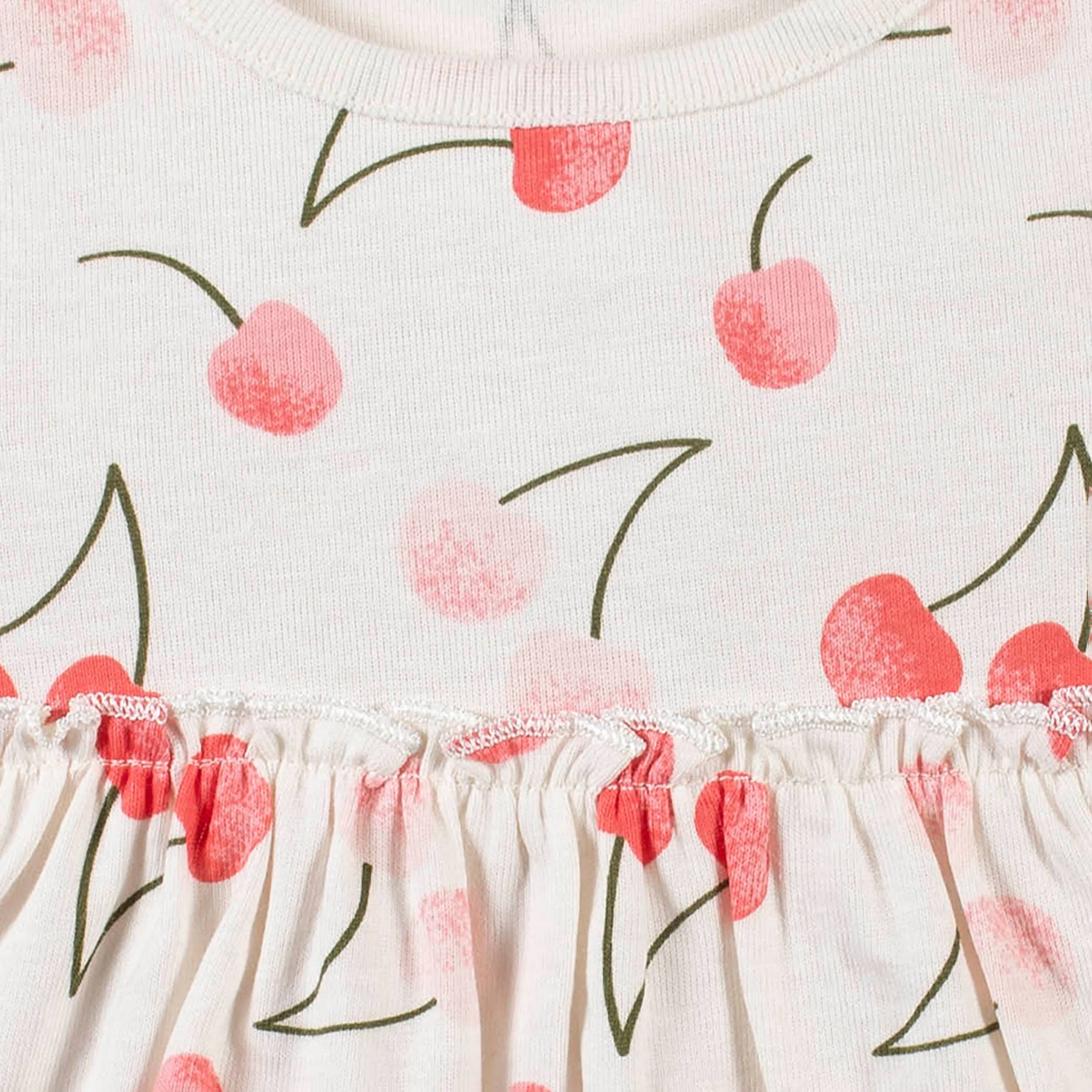 3-Piece Baby & Toddler Girls Cherry Kisses Dress, Diaper Cover & Headband Set
