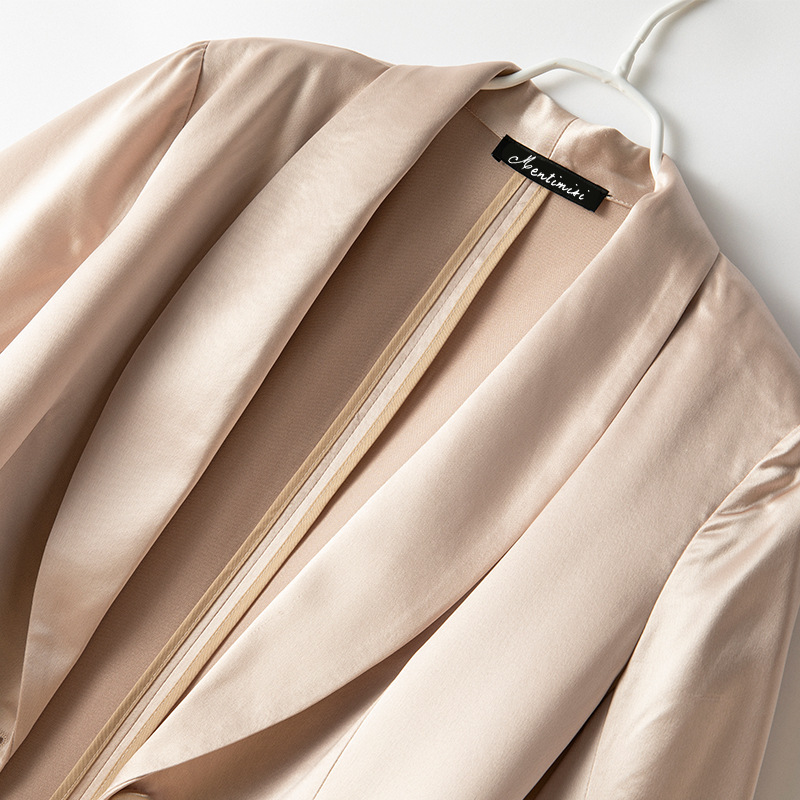 Plus size commuter coat and suspender skirt two-piece set