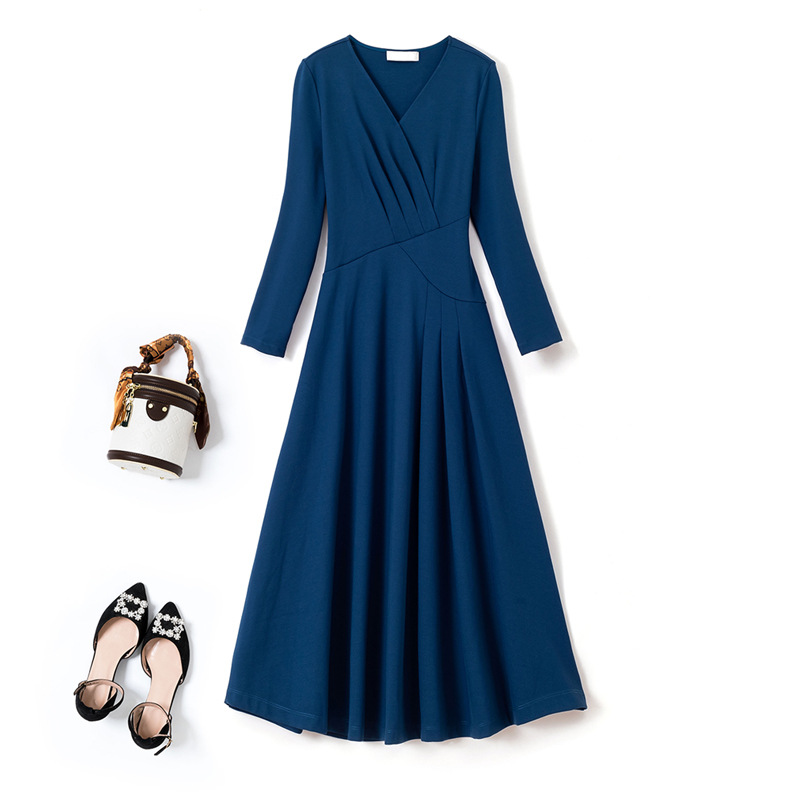 Plus size v-neck waist slim fit midi skirt