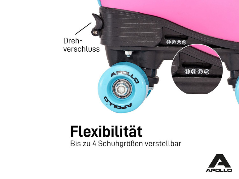 Apollo Apollo Rollschuhe »Disco Quads«, größenverstellbar, Größe 31 - 42, ab 6 Jahren