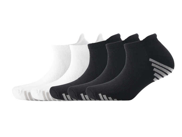 CRIVIT Herren Funktions-Sneakersocken, 5 Paar, mit Bio-Baumwolle