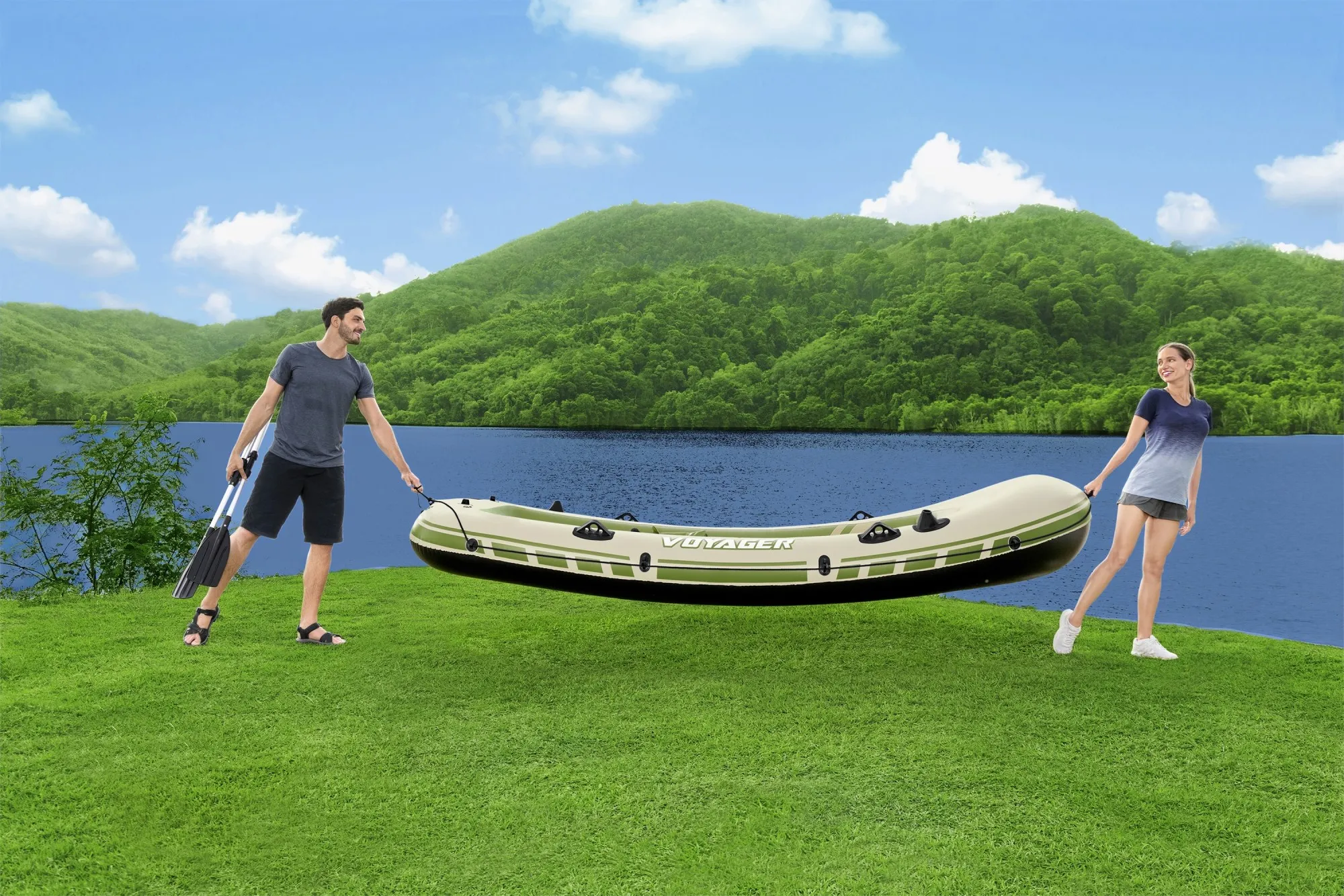 Hydro-Force Voyager X4 Inflatable Raft Set 11'6