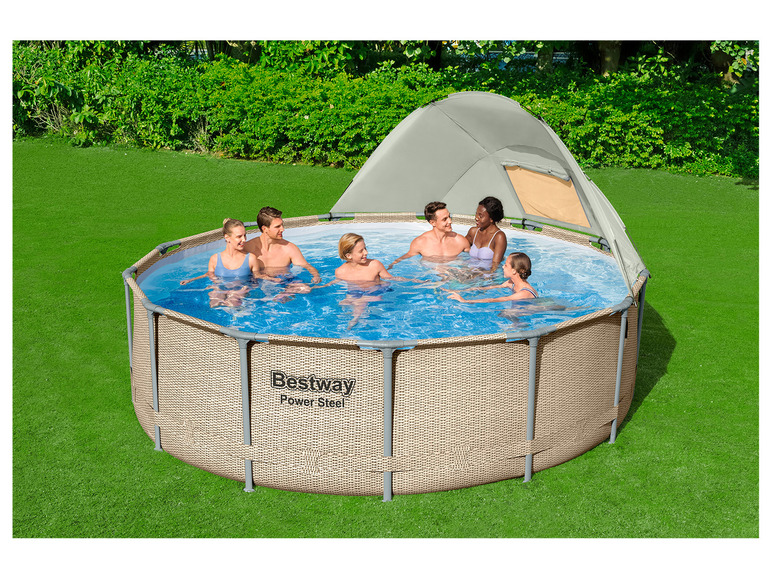 Bestway Frame Pool Komplett-Set mit Filterpumpe Ø 396 x 107 cm