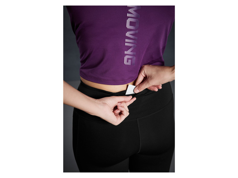 CRIVIT Damen Funktionstights, knöchellang, mit Handytasche