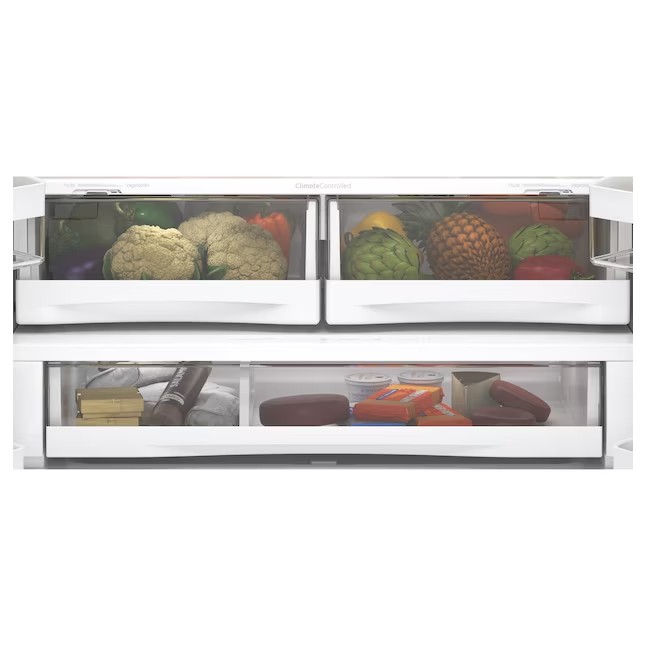 GE 27.7-cu ft French Door Refrigerator with Ice Maker (Fingerprint-resistant Stainless Steel) ENERGY STAR