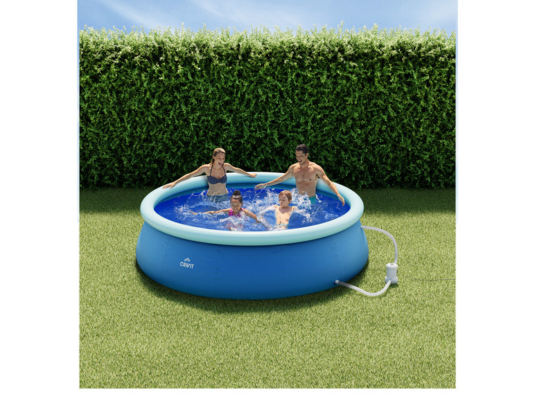 CRIVIT Quick-up-Pool, Ø 300 x H 76 cm, inkl. Filterpumpe