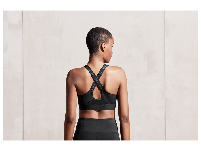 CRIVIT Damen Sportbustier, High-Level, mit Mesh-Einsätzen