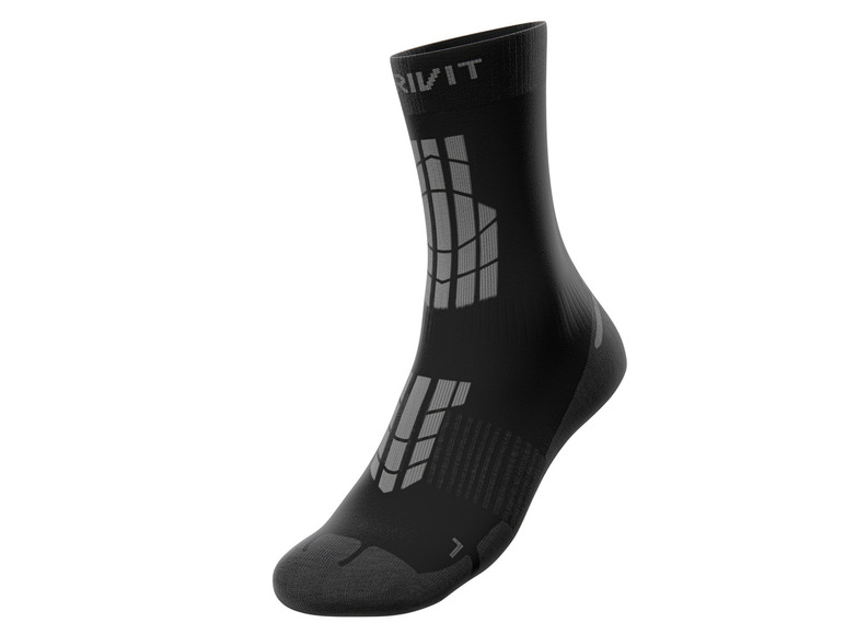 CRIVIT Damen Outdoorsocken, 2 Paar, mit SmartStep-Fußbett