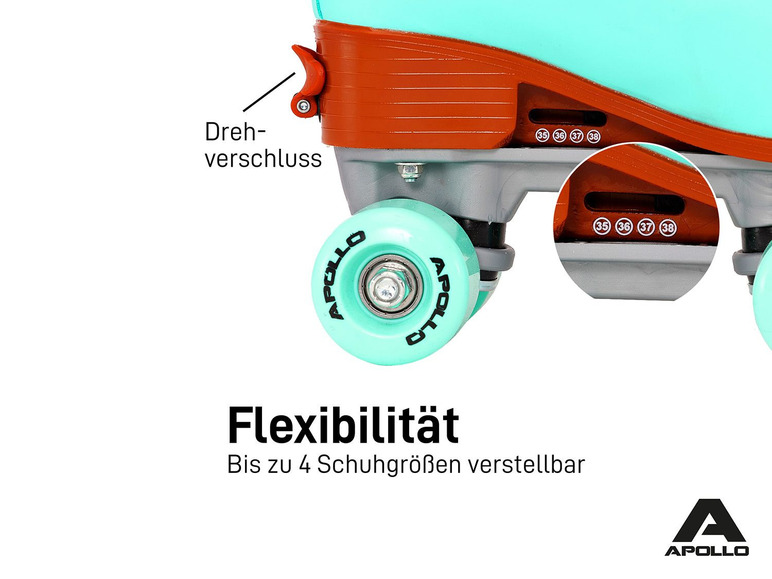 Apollo Apollo Rollschuhe »Disco Quads«, größenverstellbar, Größe 31 - 42, ab 6 Jahren