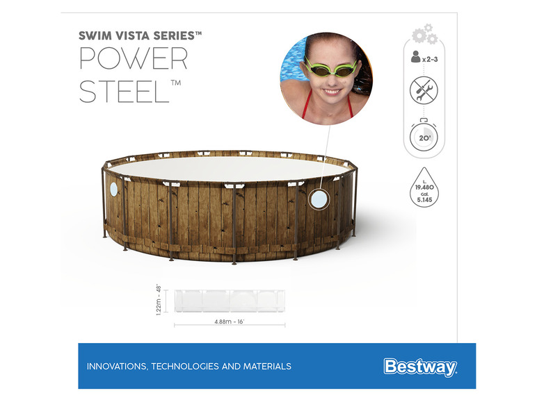 Bestway Bestway Power Steel Swim Vista 488x122