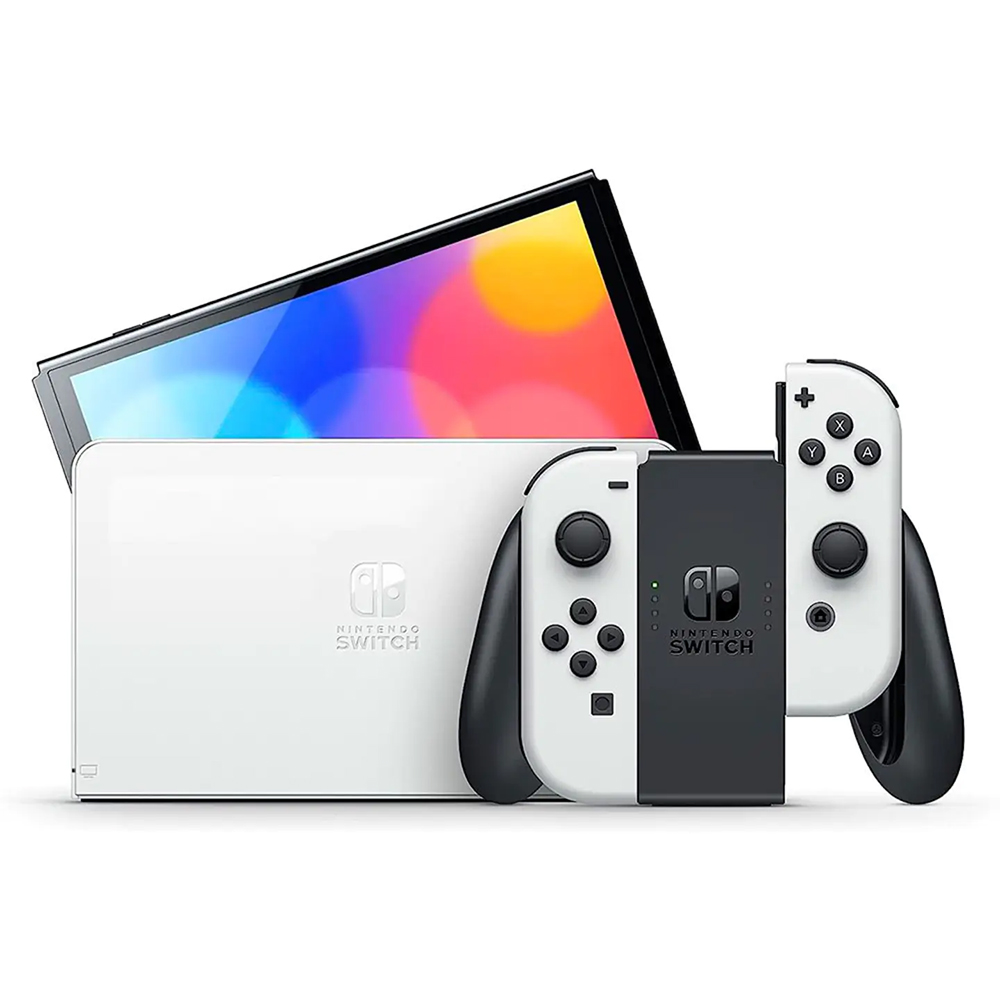 Nintendo - Geek Squad Certified Switch – OLED Model w/ White Joy-Con - White