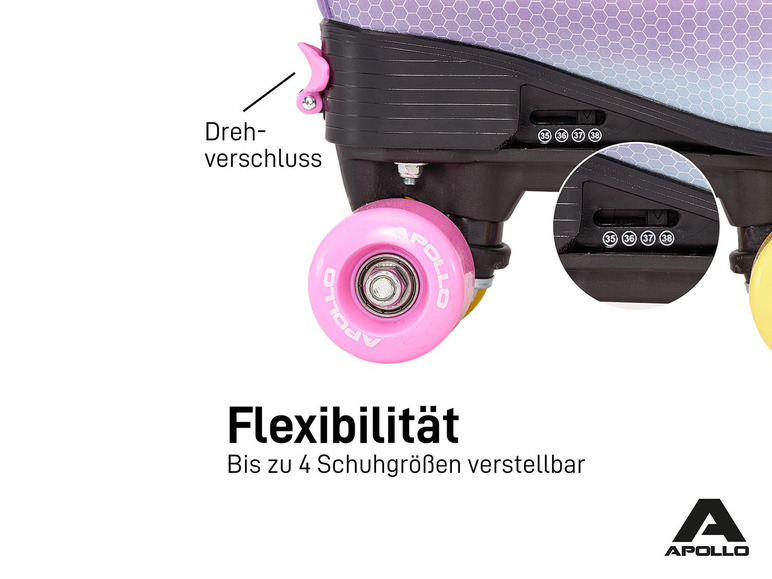 Apollo Apollo Rollschuhe »Disco Quads«, größenverstellbar, Größe 31 - 42, ab 6 Jahren