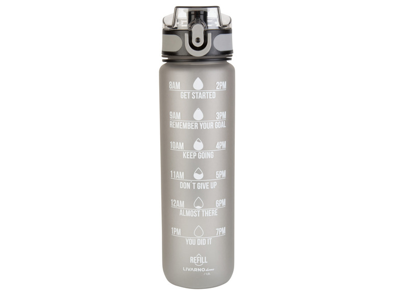 LIVARNO home Trinkflasche mit praktischer Trageschlaufe, 1 l