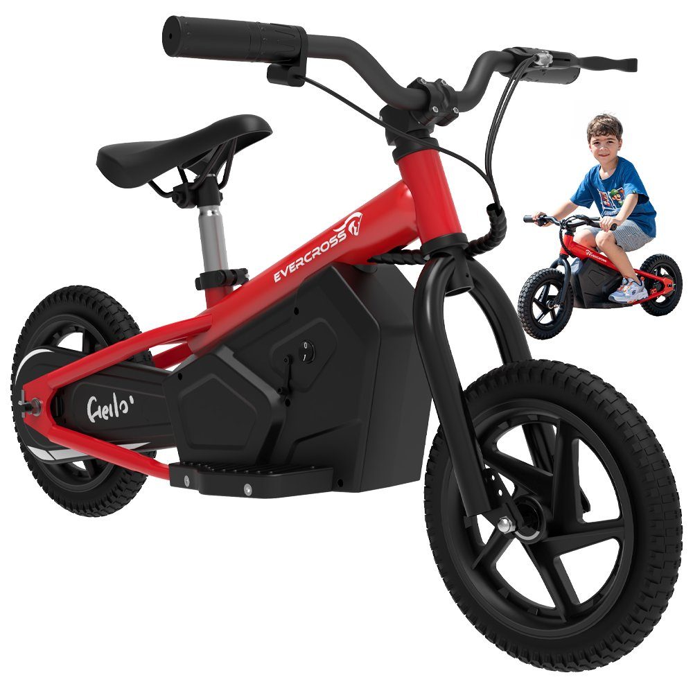 Evercross Mini Scooter EV06M Mini Electric Scooter for Children, 12 Inch Balance Bike 100W, 15.00 km/h, Electric Balance Bikes 3-6 Years, Max Speed 15km/h, 24V 4AH BATTERY