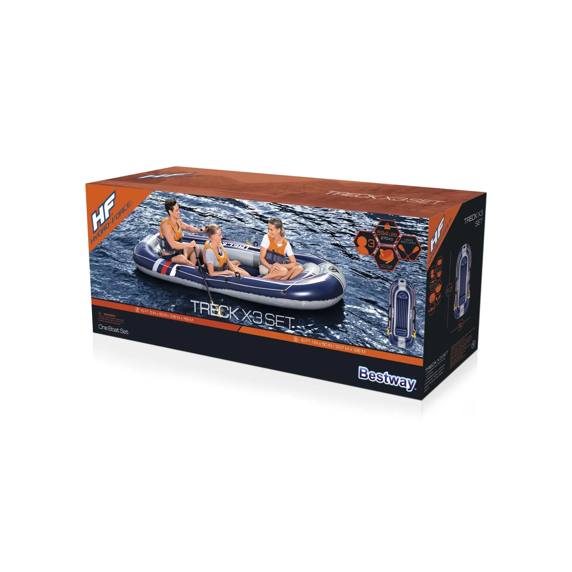 Hydro-Force Treck X3 Inflatable Raft Set