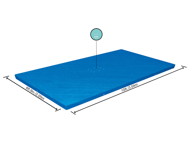 Bestway PE-Abdeckplane 304 x 205 cm, blau, eckig